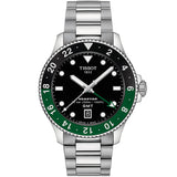 Tissot - Seastar 1000 GMT Quartz 40 mm Black / Green Bezel - T1208521105100