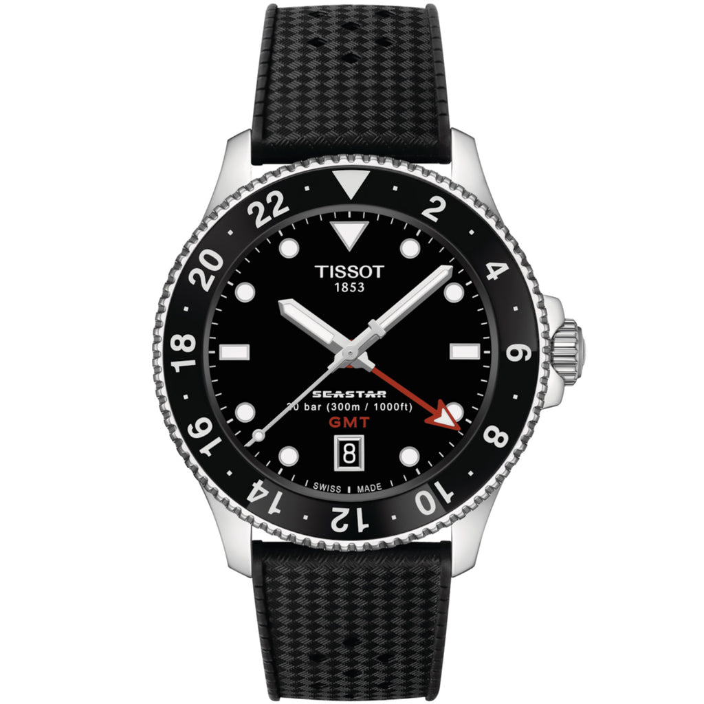 Tissot - Seastar 1000 GMT Quartz 40 mm Black Bezel - T1208521705100