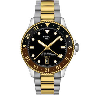 Tissot - Seastar 1000 GMT Diver 40 mm Root Beer Bezel - T1208522205100