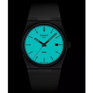 Tissot - PRX 40 mm Quartz White Dial Rubber Strap - T1374101701100