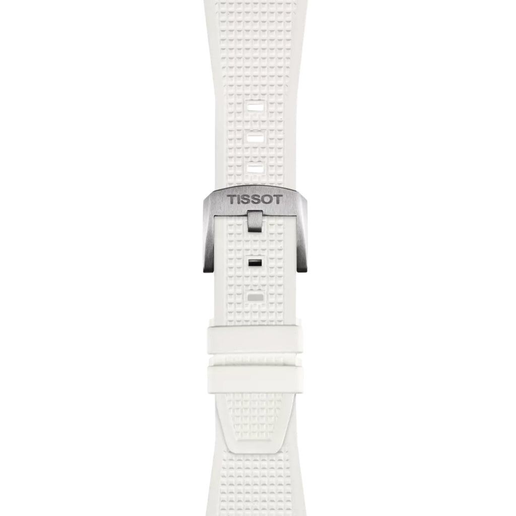 Tissot - PRX 40 mm Quartz White Dial Rubber Strap - T1374101701100