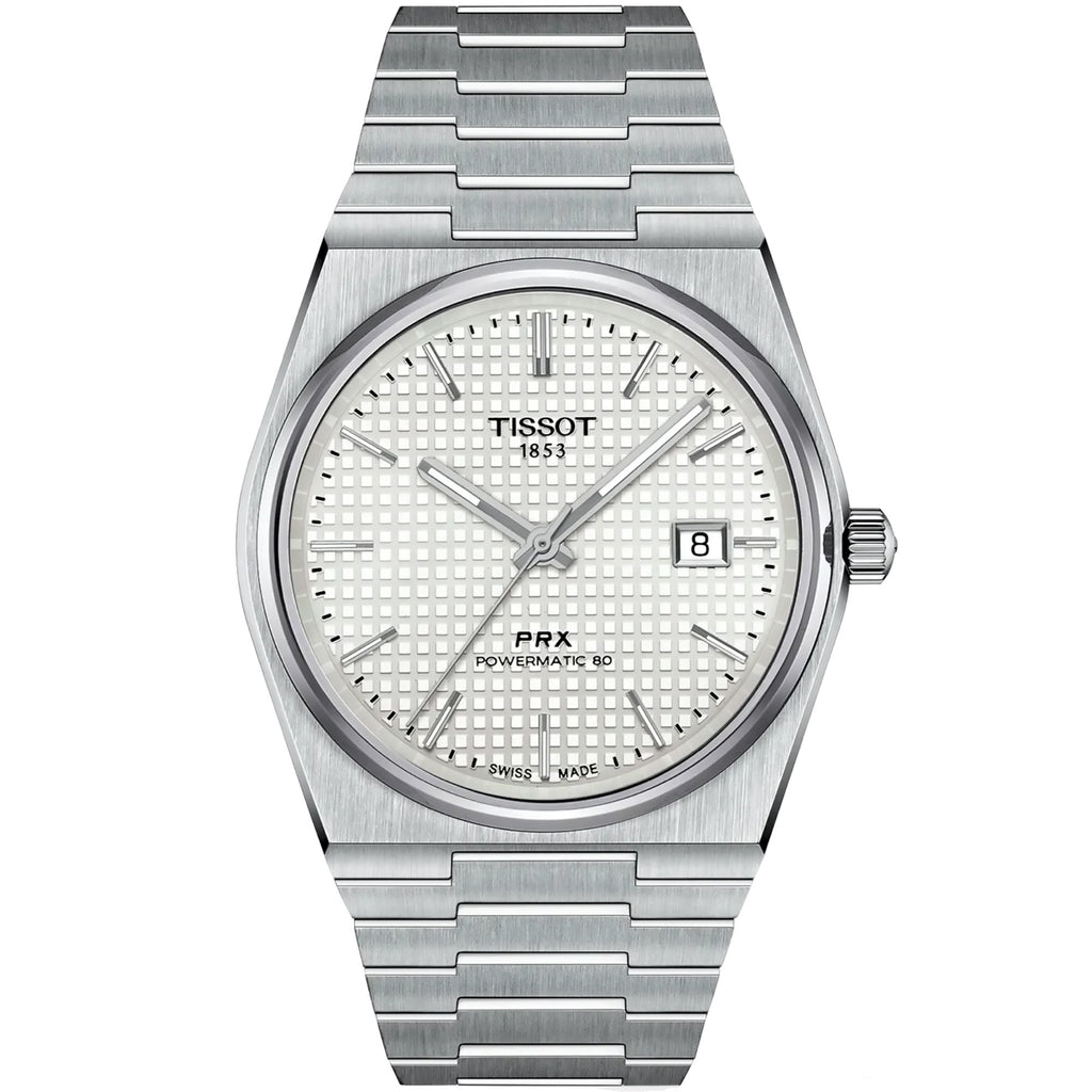 Tissot - PRX 40 mm Automatic Powermatic 80 White Mother of Pearl - T1374071111100