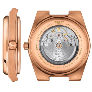 Tissot - PRX 40 mm Automatic Powermatic 80 Rose Gold PVD Blue Dial - T1374073304100