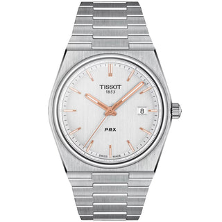 Tissot - PRX 40 mm Quartz Silver Dial Stainless Bracelet Date - T1374101103100