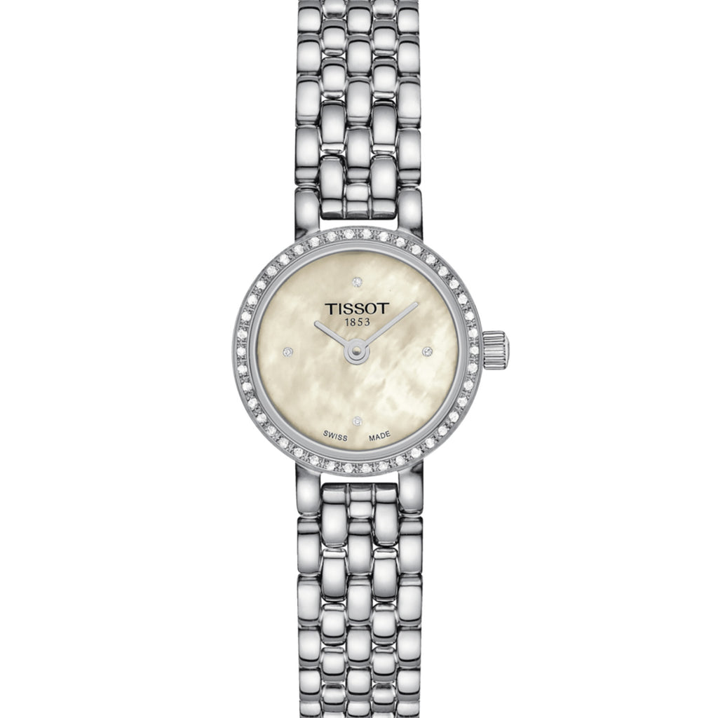 Tissot - Lovely Round Mother of Pearl Diamond Dial &amp; Bezel - T1400096111600