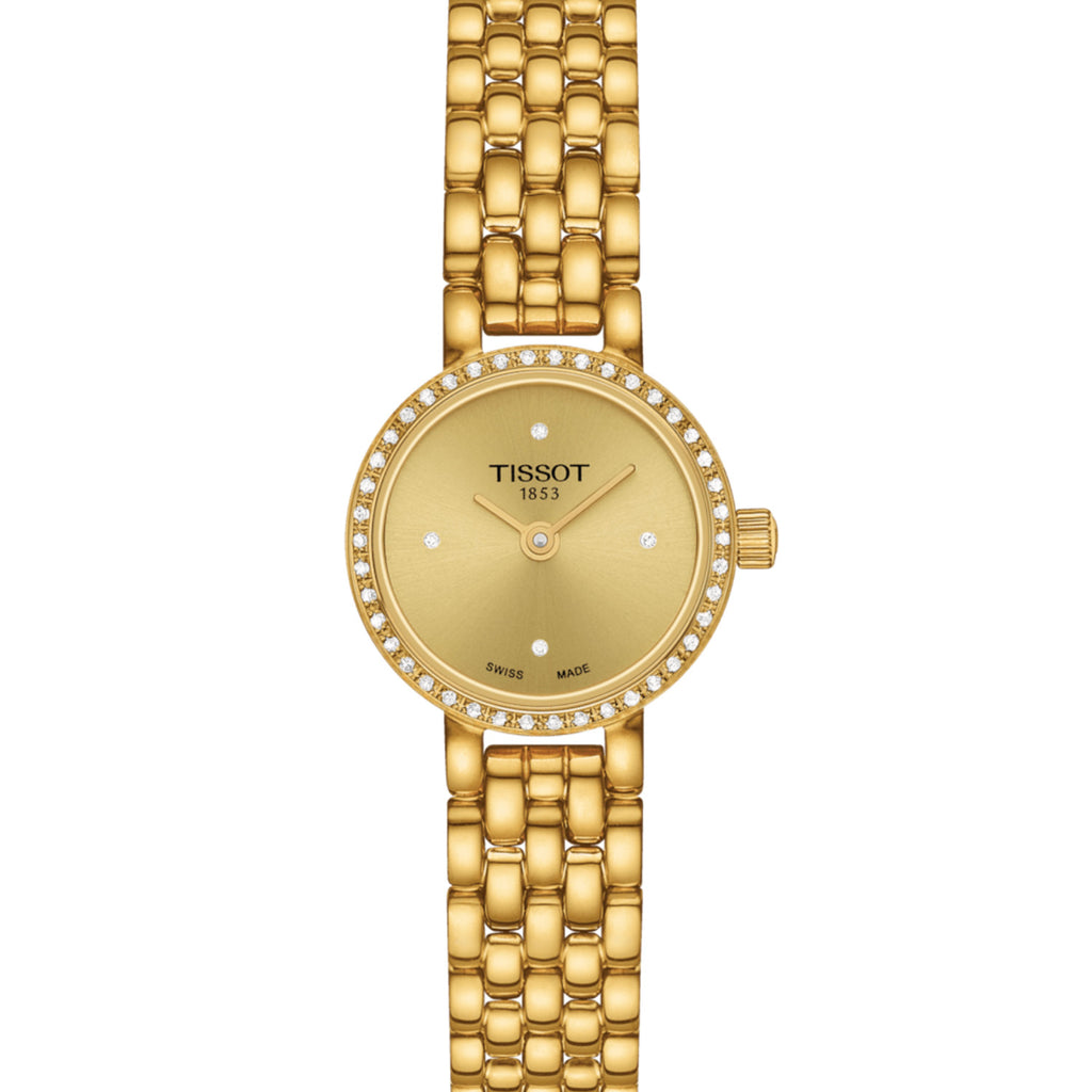 Tissot - Lovely Round Gold PVD Diamond Dial &amp; Bezel - T1400096302600