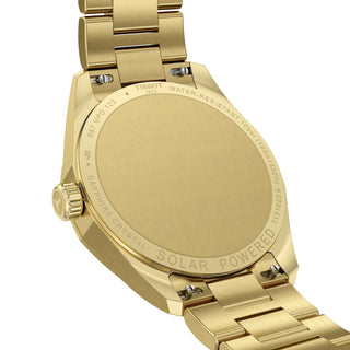 Tissot - PRC 100 Solar 34 mm Yellow Gold PVD Case Champagne Dial - T1518223302100