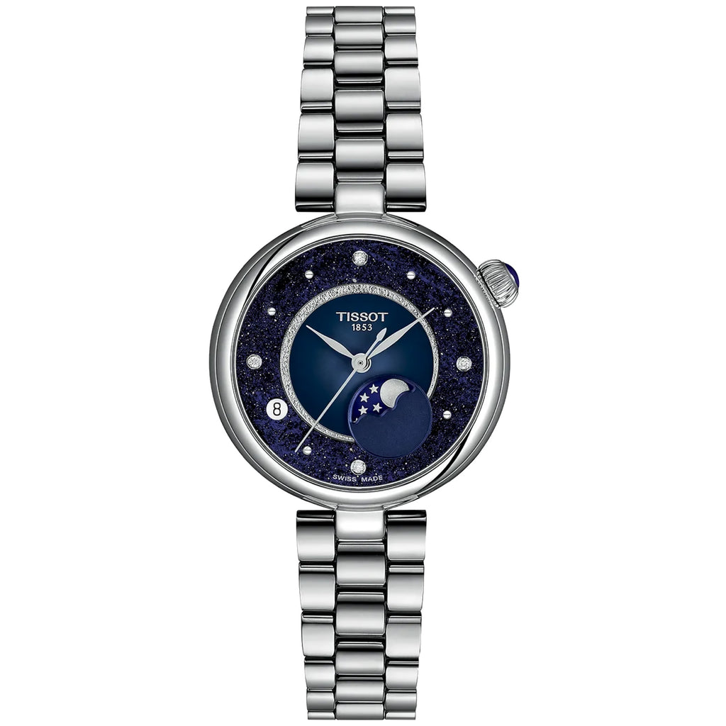 Tissot - Desir 29.6 mm Blue Moonphase Diamond Dial - T1522231149600