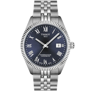 Tissot - Ballade 39 mm Blue Dial Fluted Bezel COSC Chronometer - T1564081104300