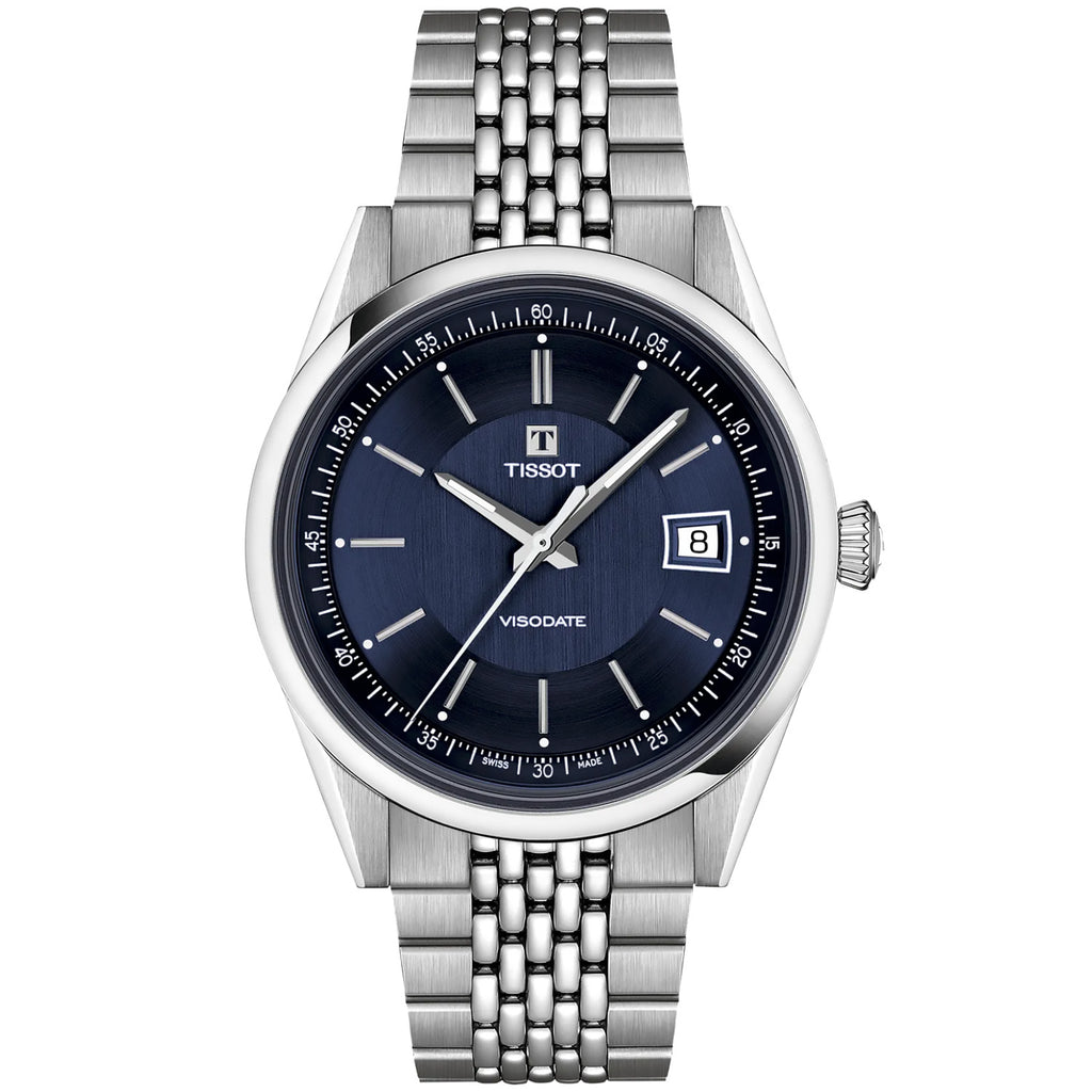 Tissot - Visodate Blue Dial 39 mm Automatic Date - T1574071104100