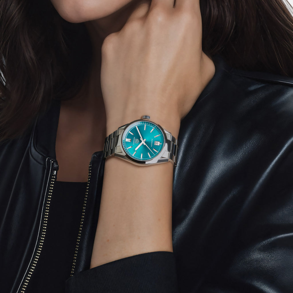 TAG Heuer - Carrera 36 mm Date Automatic turquoise blue Dial - WBN2316.BA0001