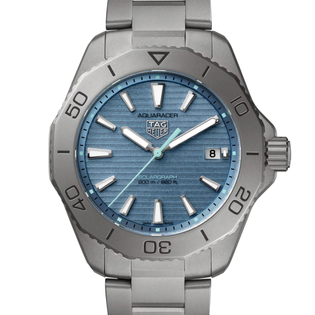 TAG Heuer - Aquaracer 40 mm Solargraph Titanium Blue Dial - WBP1182.BF0000
