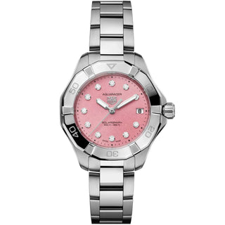 TAG Heuer - Aquaracer 34 mm Solargraph Pink Diamond Dial - WBP1318.BA0005