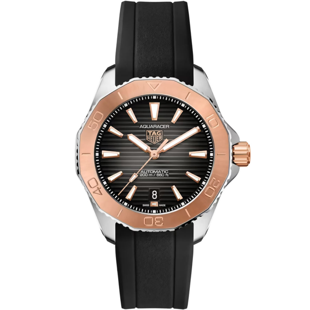 TAG Heuer - Aquaracer 40 mm Professional 200 Auto Steel & 18k Rose Gold - WBP2151.FT6199