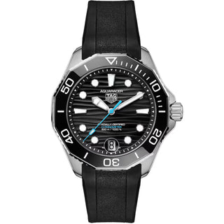 TAG Heuer - Aquaracer 42 mm 300 Chronometer Diver Black Rubber Strap - WBP5110.FT6257
