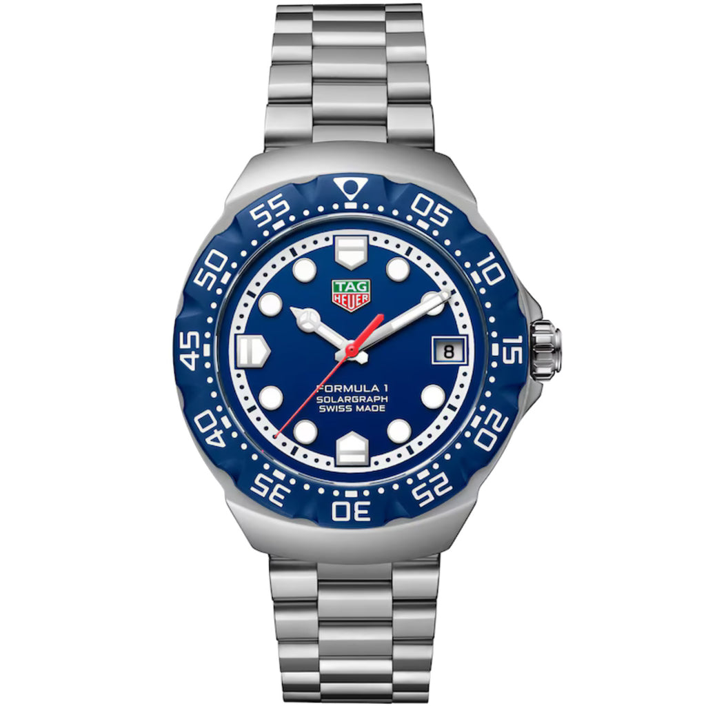 TAG Heuer - Formula 1 Solargraph 38 mm Blue Dial TH-Polylight Bezel - WBY1112.BA0042