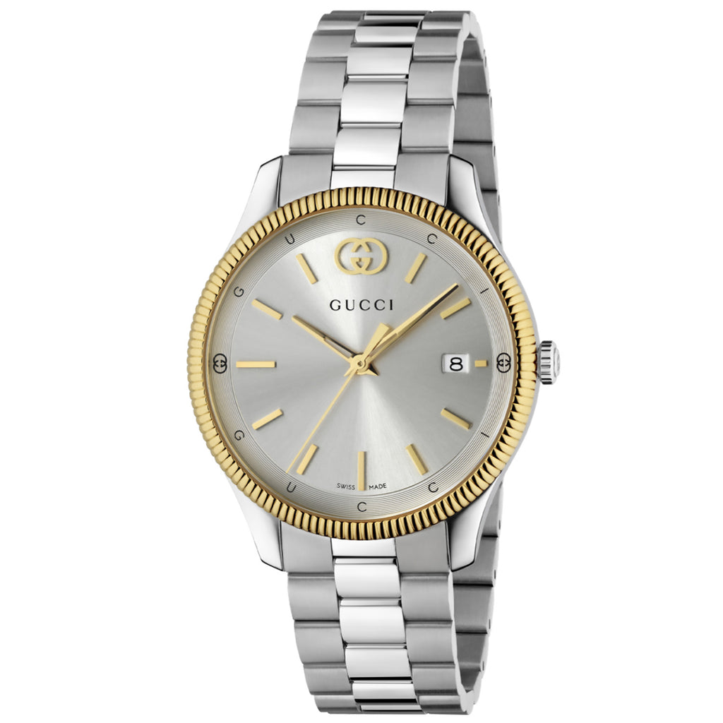 Gucci G-Timeless 38 mm Steel Case Coin Edge Bezel Date - YA1264233
