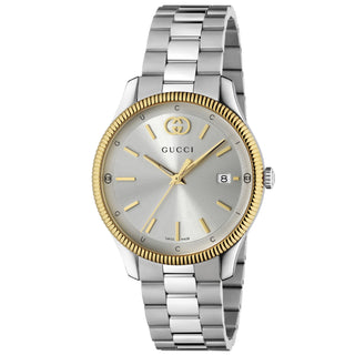 Gucci G-Timeless 38 mm Steel Case Coin Edge Bezel Date - YA1264233