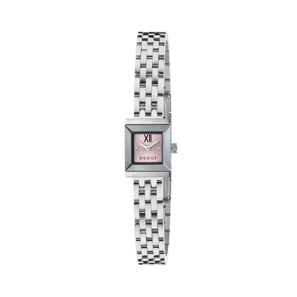 Gucci G-Frame 18 mm Pink Diamond Dial - YA128539