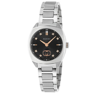 GUCCI Interlocking 29 mm Diamond Dial Pink Numerals - YA142513