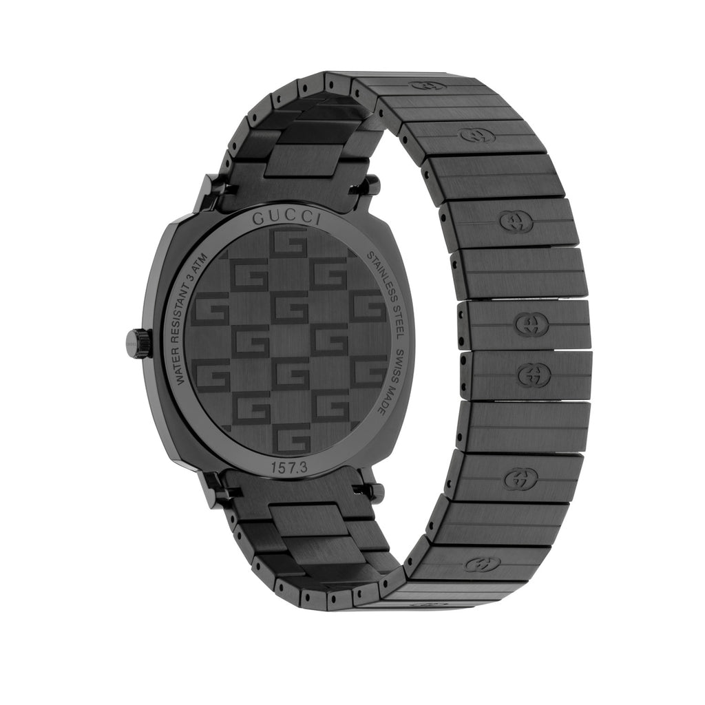 Gucci GRIP M3 Minute Hour Date Windows Gray PVD Case - YA157429