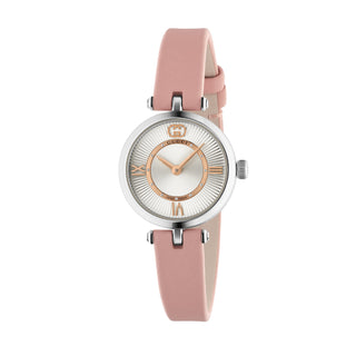 Gucci Model 2000 Silver Guilloche Dial 24 mm Pink Strap - YA167501