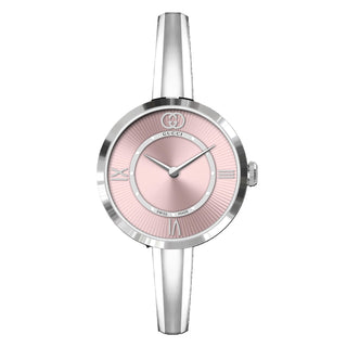 GUCCI Model 2000 Steel 24 mm Case Pink Guilloche Dial - YA167513