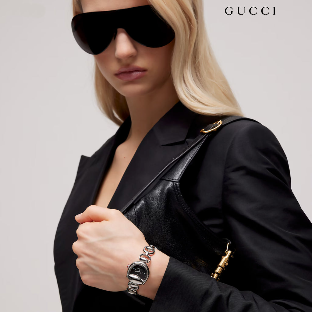 Gucci Horsebit Bracelet Black Dial 27x25 mm - YA168501