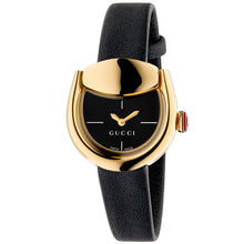 Load image into Gallery viewer, Gucci Horsebit Leather Strap Yellow Gold Plated 27x25 mm - YA168505