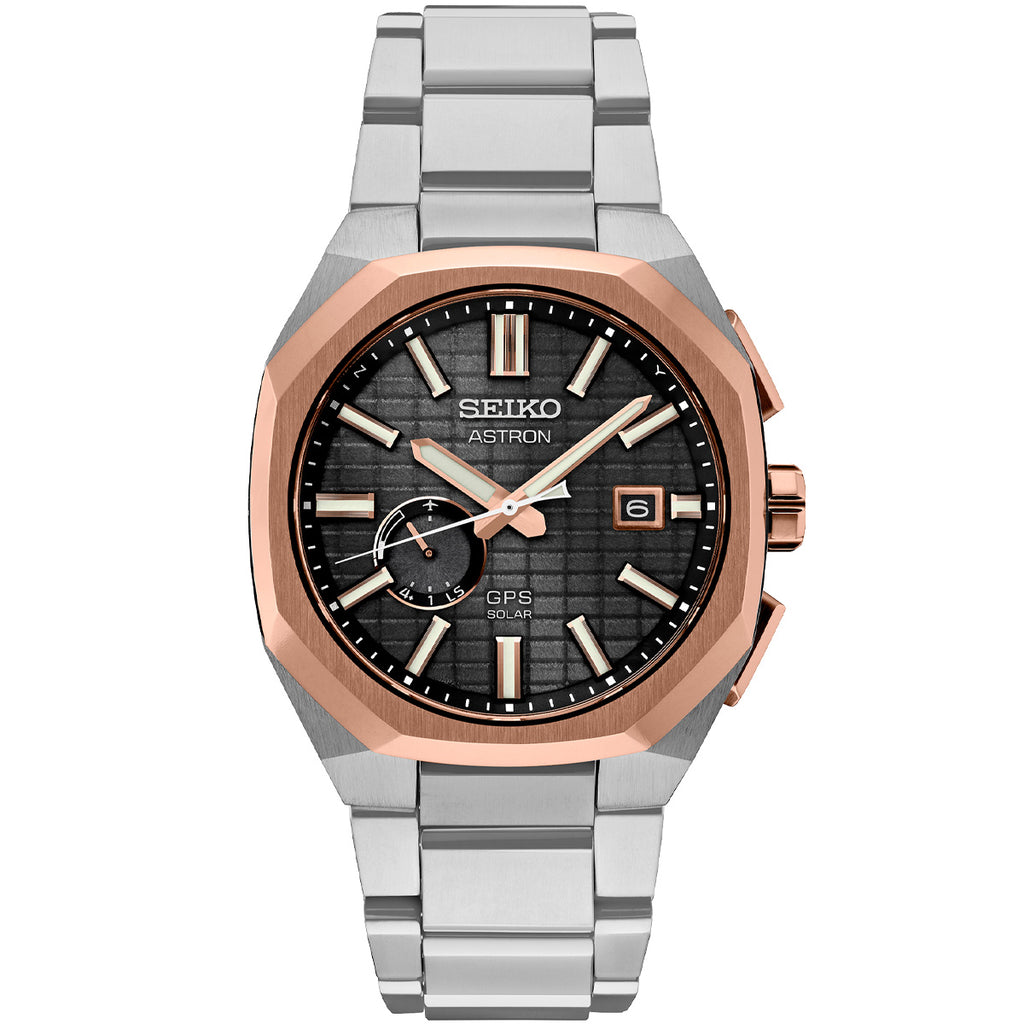 Seiko - Astron GPS Solar Titanium Rose Gold Finish Bezel - SSJ014