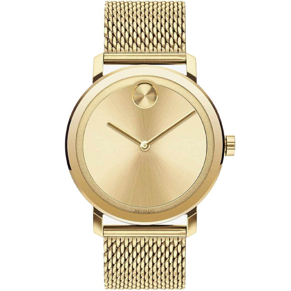Movado - Bold 40 mm Yellow Gold Ion Plated Mesh Bracelet - 3600560