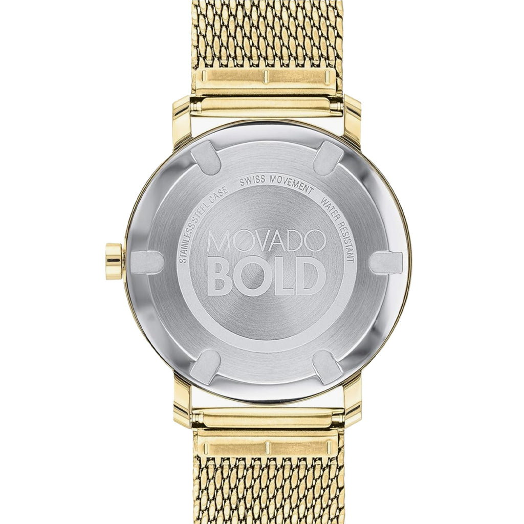 Movado - Bold 40 mm Yellow Gold Ion Plated Mesh Bracelet - 3600560