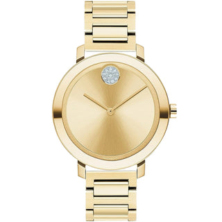 Movado - Bold Evolution 34 mm Yellow Gold PVD Crystal-set Movado Dot - 3600649
