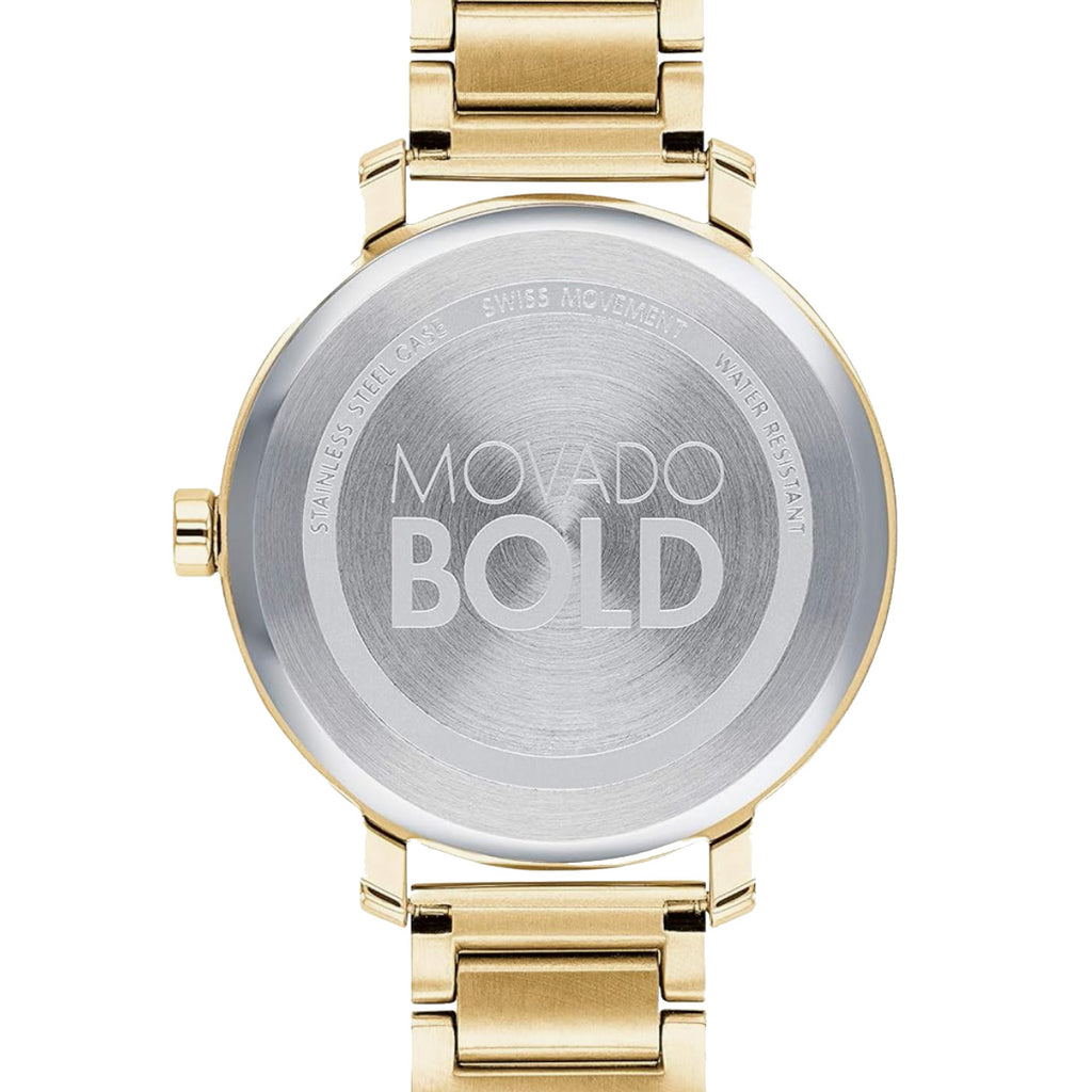 Movado - Bold Evolution 34 mm Yellow Gold PVD Crystal-set Movado Dot - 3600649