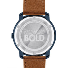 Load image into Gallery viewer, Movado - Bold 44 mm Ink Blue Dial Cognac Leather Band - 3600470