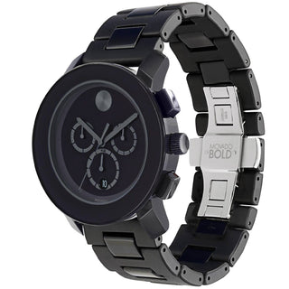 Movado - Bold Black 43 mm Case & Bracelet Chronograph - 3600048