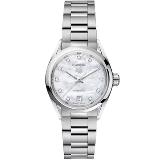 TAG Heuer - Carrera Women's 29 mm Mother of Pearl Diamond Dial Automatic - WBN2412.BA0621