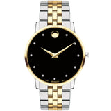 Movado - Museum Classic 40 mm Yellow Gold PVD Two Tone Diamond Dial - 0607202