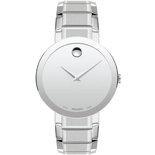 Movado - Sapphire 39 mm Museum Mirror Dial Steel Bracelet - 0607178