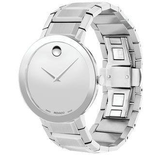 Movado - Sapphire 39 mm Museum Mirror Dial Steel Bracelet - 0607178