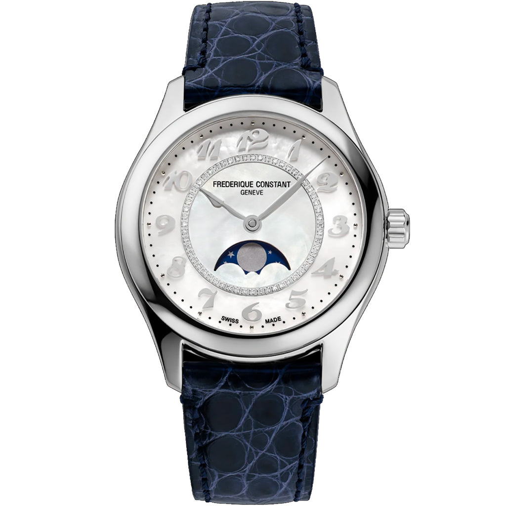 Frederique Constant - Classic Elegance Mother of Pearl Diamond Moon-Phase - FC-331MPWD3B6