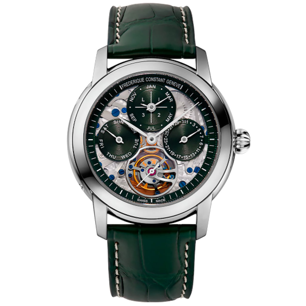 Frederique Constant - Tourbillon Green Dial Perpetual Calendar - FC-975DGR4H6