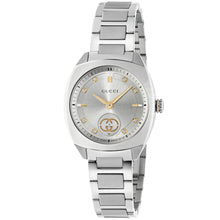 Load image into Gallery viewer, Gucci Interlocking M3 Diamond Dial Steel Bracelet - YA142510