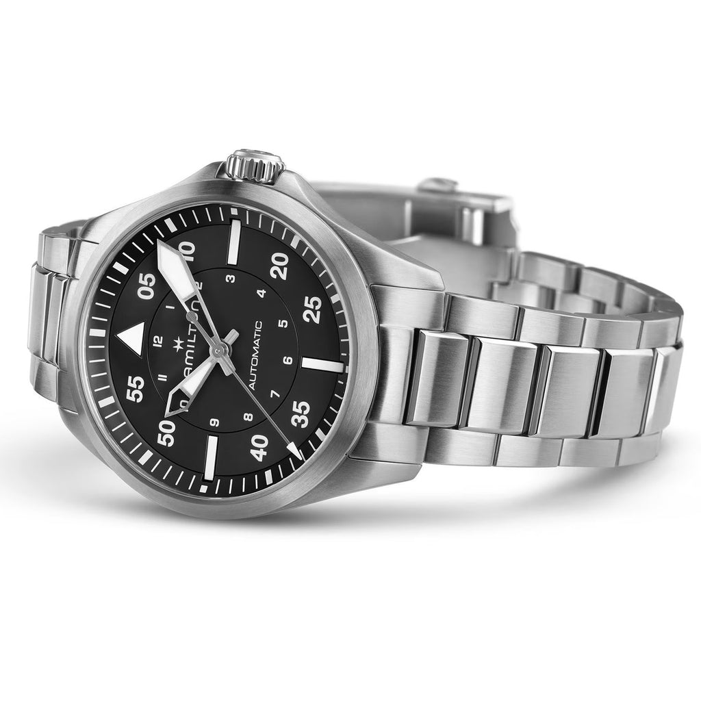 Hamilton - Khaki Aviation Pilot Automatic 39 mm Steel Bracelet - H76305130