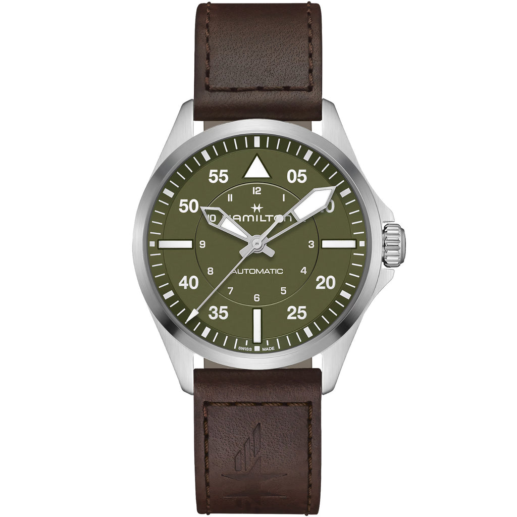 Hamilton - Khaki Aviation Pilot Automatic 39 mm Olive Green Dial - H76305560