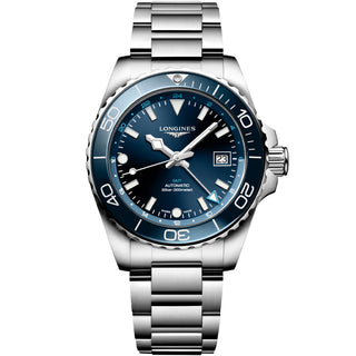 Longines - HydroConquest GMT 41 mm Blue Dial Stainless Bracelet - L37904966