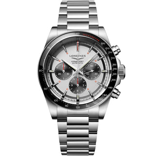 Longines - Conquest 42 mm Chronograph Silver & Black Dial - L38354726