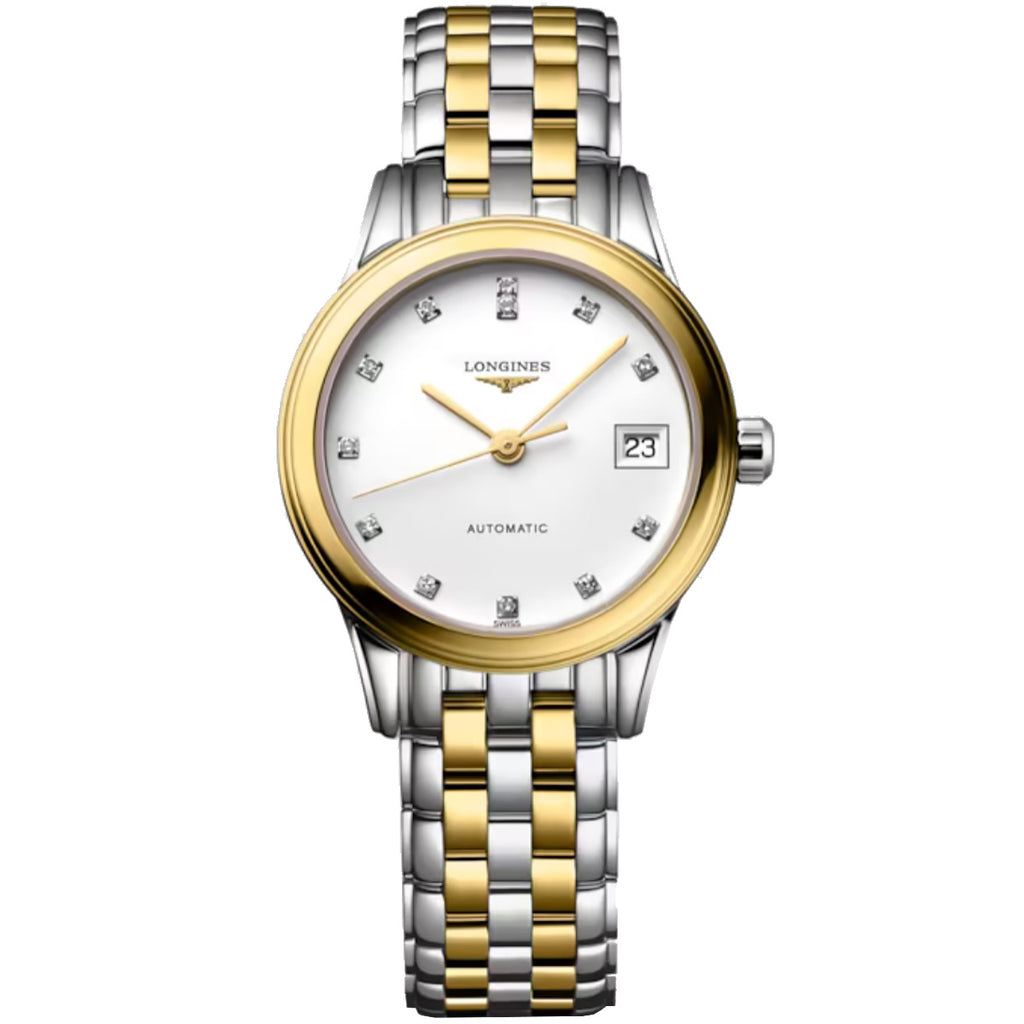 Longines - Flagship 26 mm Women's Automatic Two-Tone Diamond Dial - L42743277