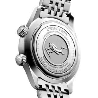 Longines - Legend Diver 39 mm Black Dial Steel Bracelet - L37644506