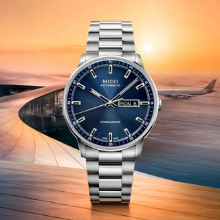 Mido - Commander Datoday 40 mm Blue Dial - M0214301104100